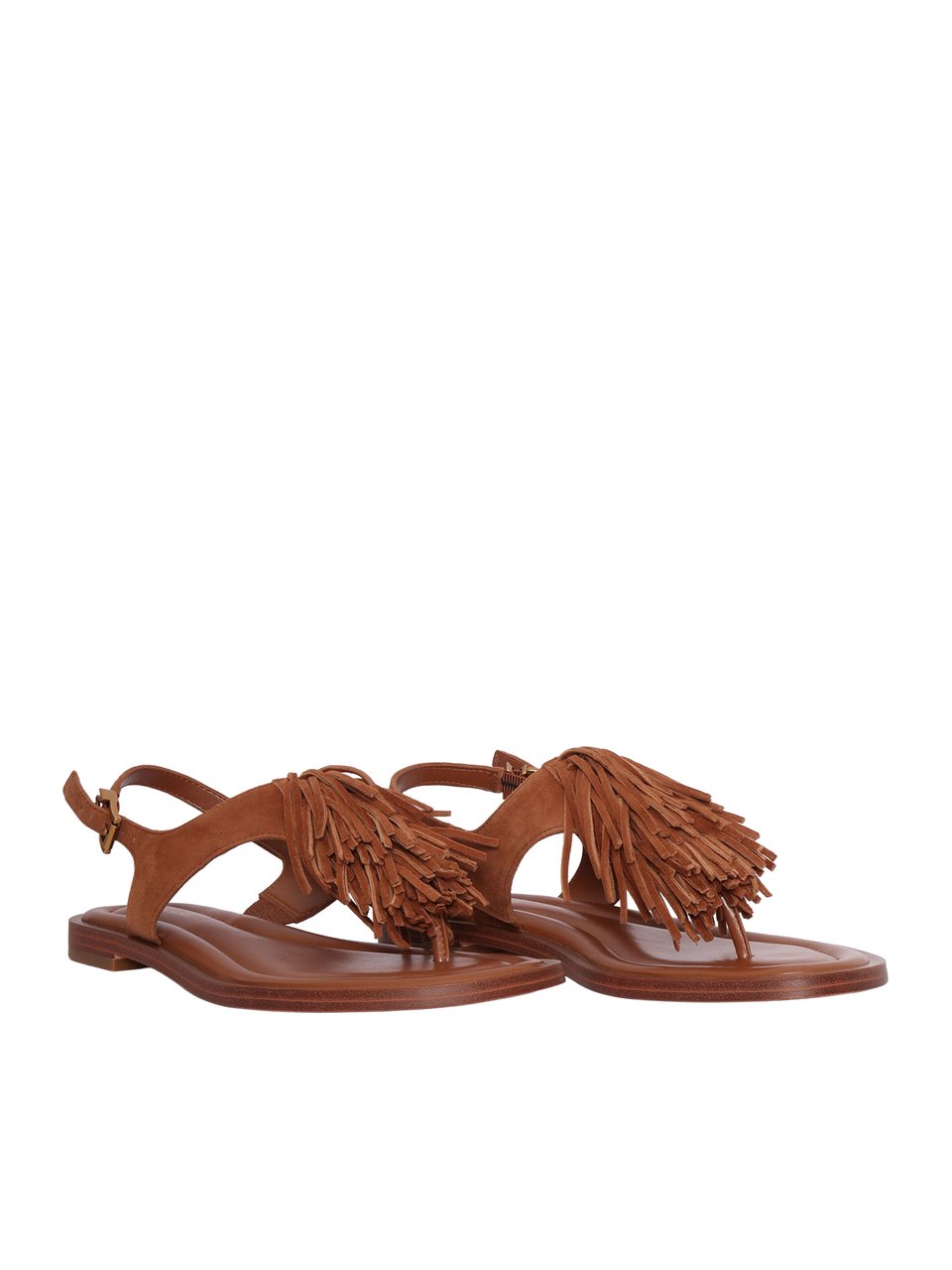 Michael Kors Indra Fringed Ankle Strap Sandals Bruin
