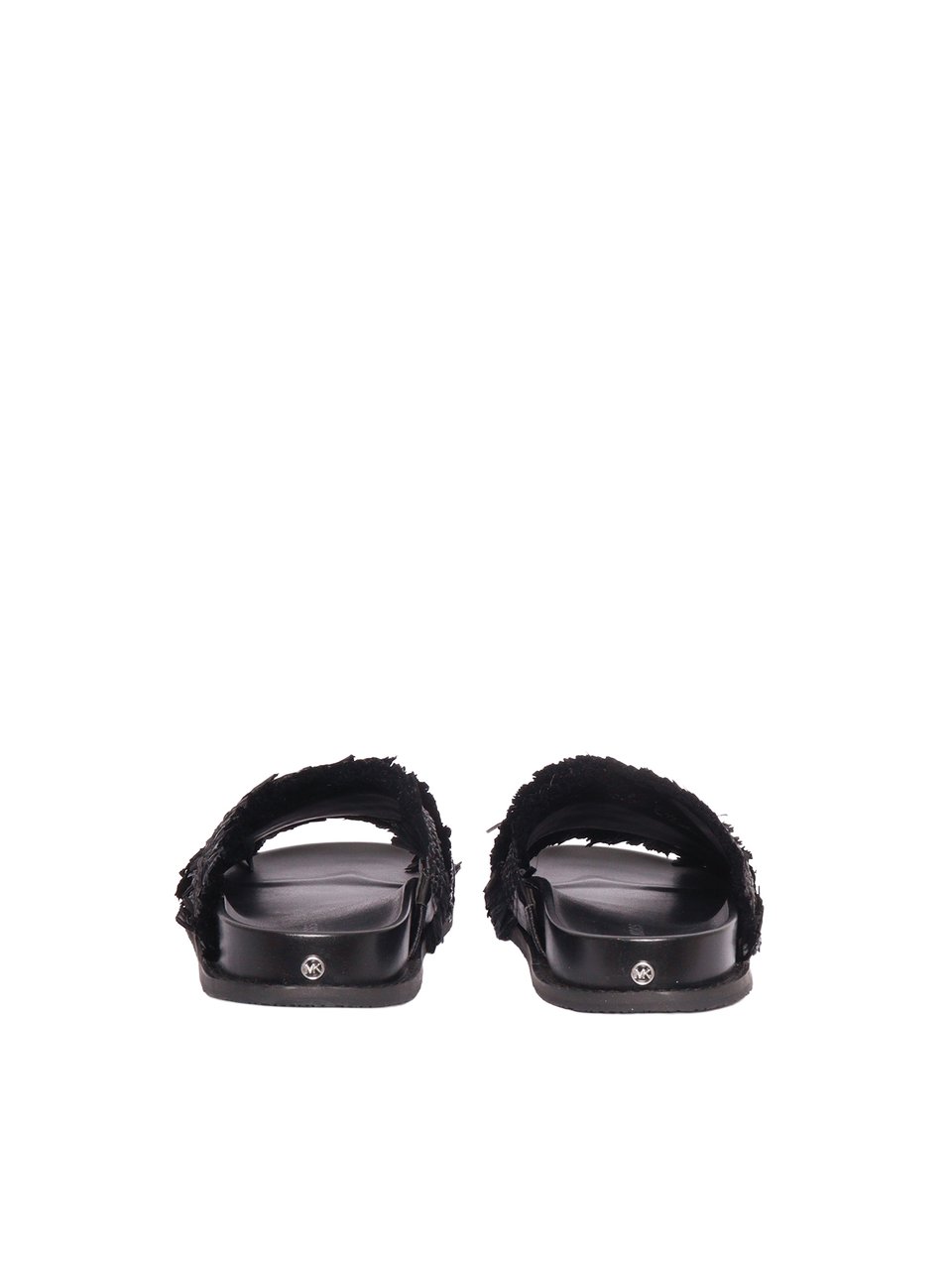 Michael Kors Black Peyton Crisscross Flat Sandals Zwart