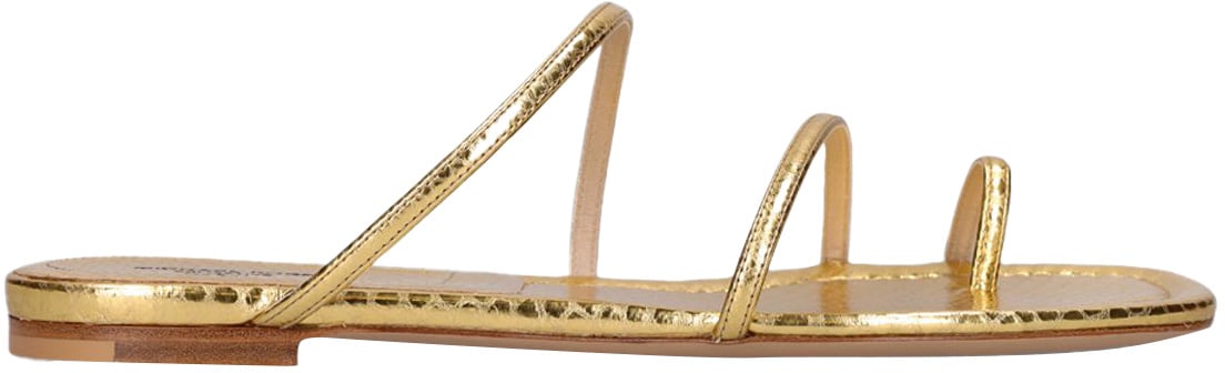 Michael Kors Flat leather sandals Goud