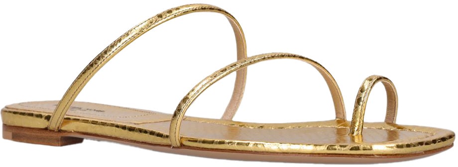 Michael Kors Flat leather sandals Goud