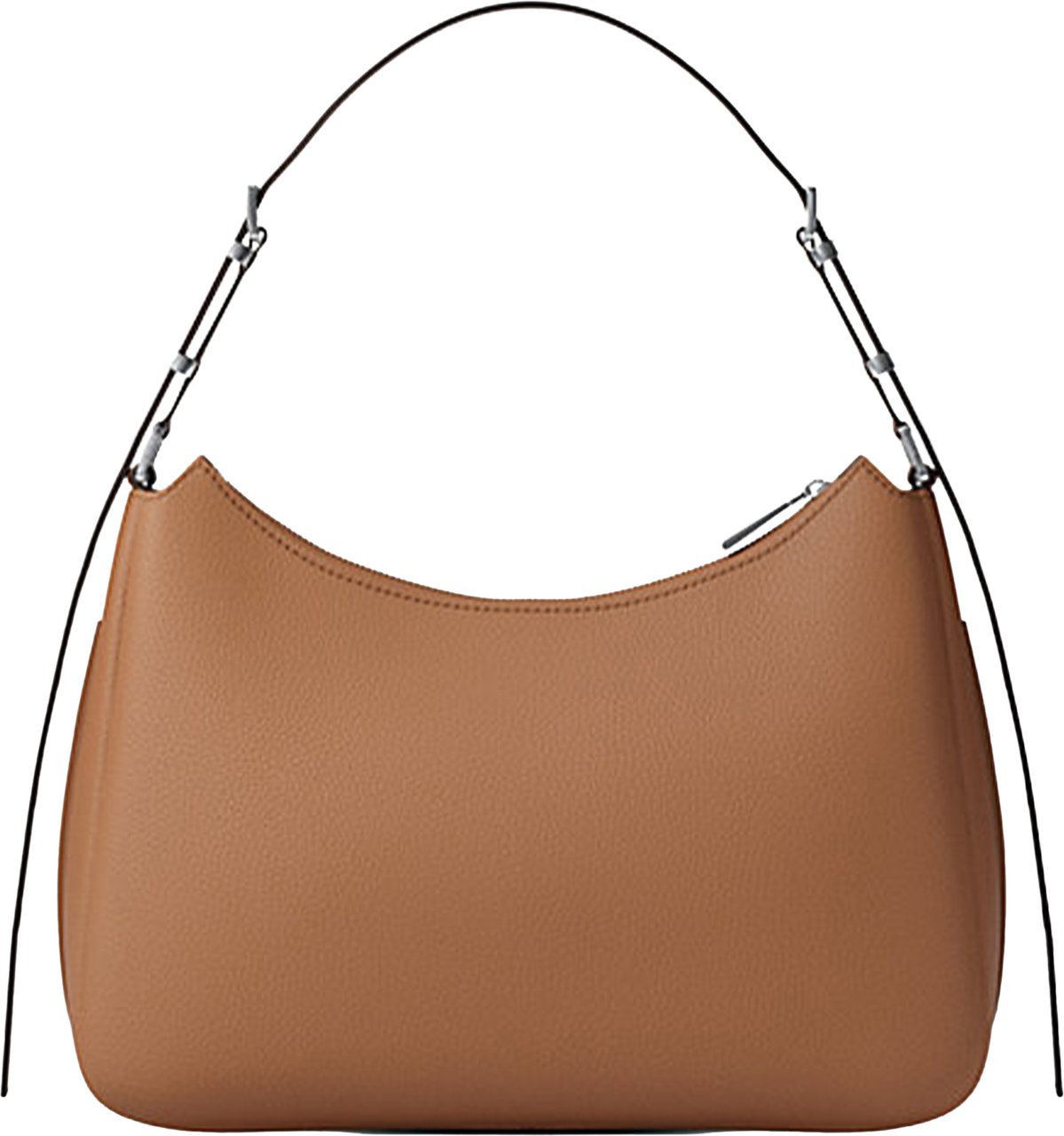 Michael Kors Brown Structured Faux Leather Shoulder Bag Neutraal