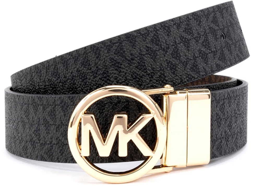 Michael Kors Reversible Monogram Belt Zwart