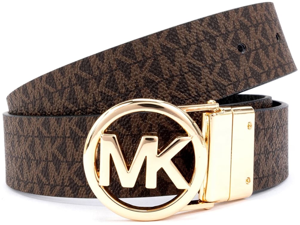 Michael Kors Reversible Monogram Belt Zwart