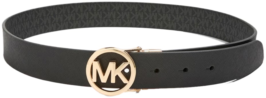 Michael Kors Reversible Monogram Saffiano Belt Zwart