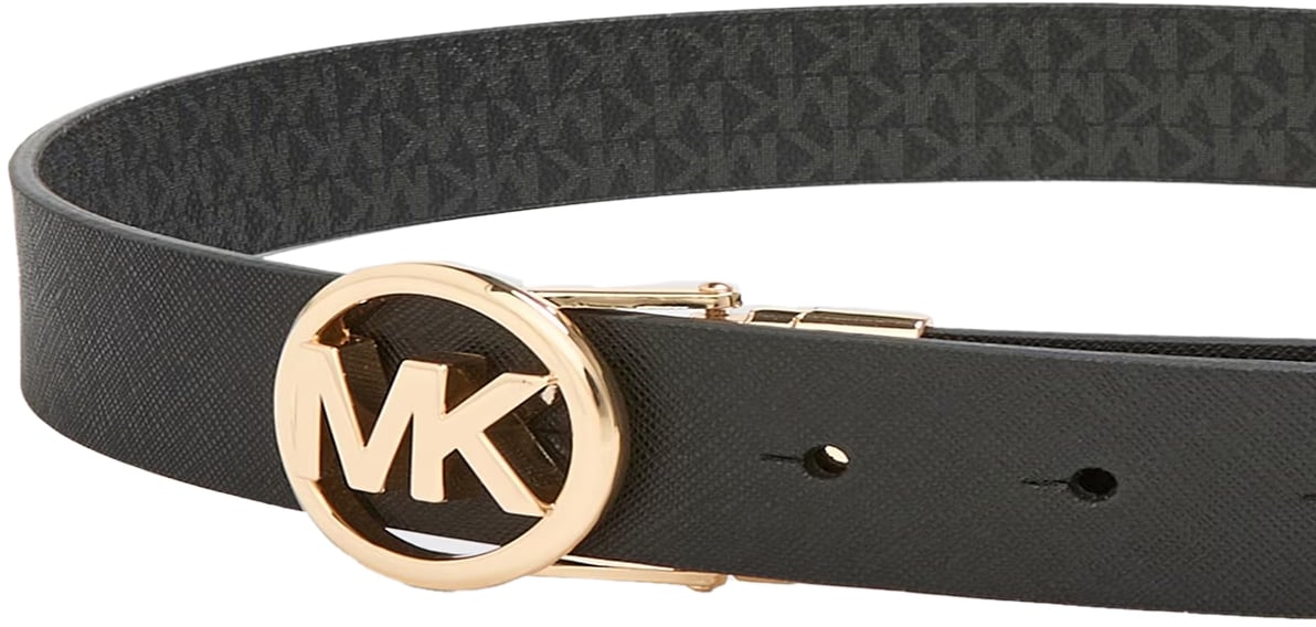 Michael Kors Reversible Monogram Saffiano Belt Zwart