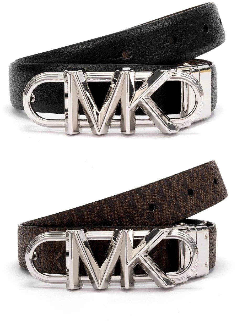 Michael Kors Reversible Monogram Belt Zwart