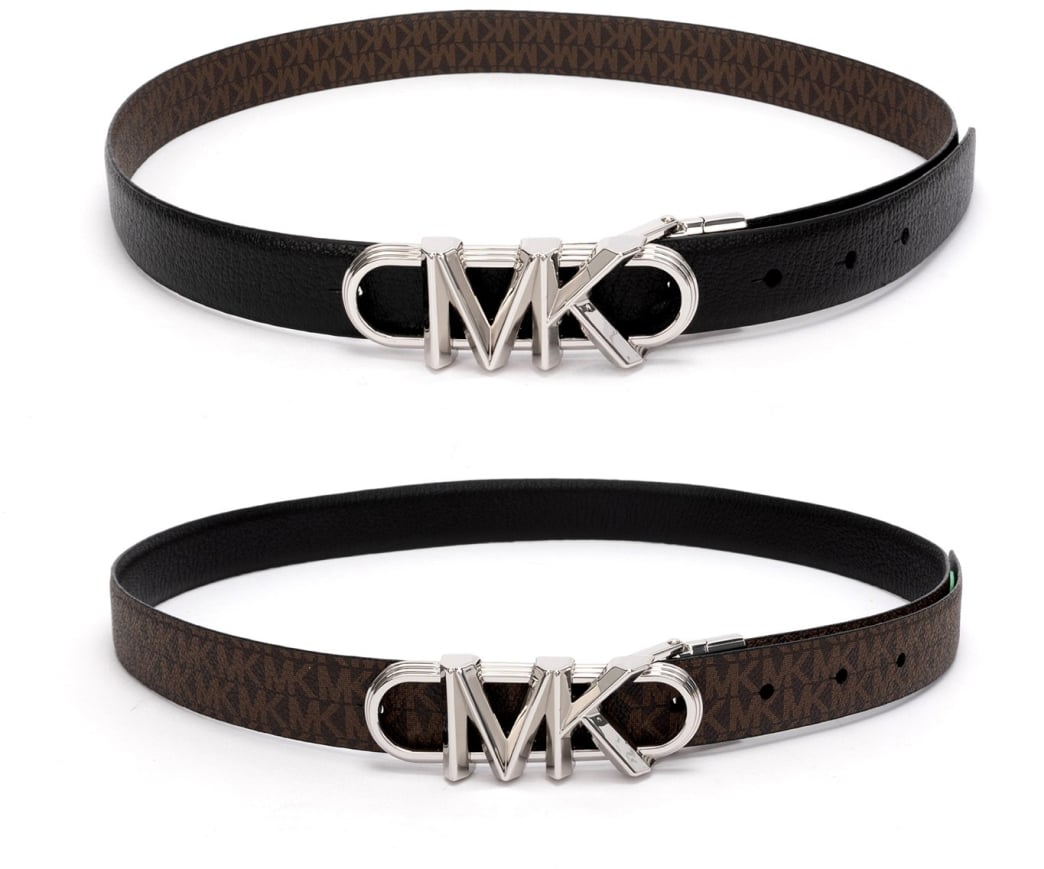 Michael Kors Reversible Monogram Belt Zwart
