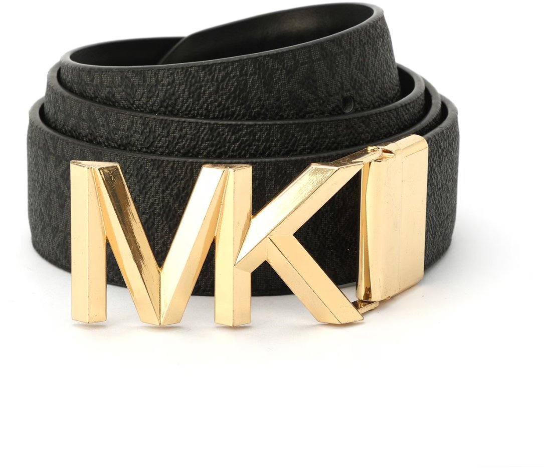 Michael Kors Mk Buckle Reversible Monogram Belt Zwart