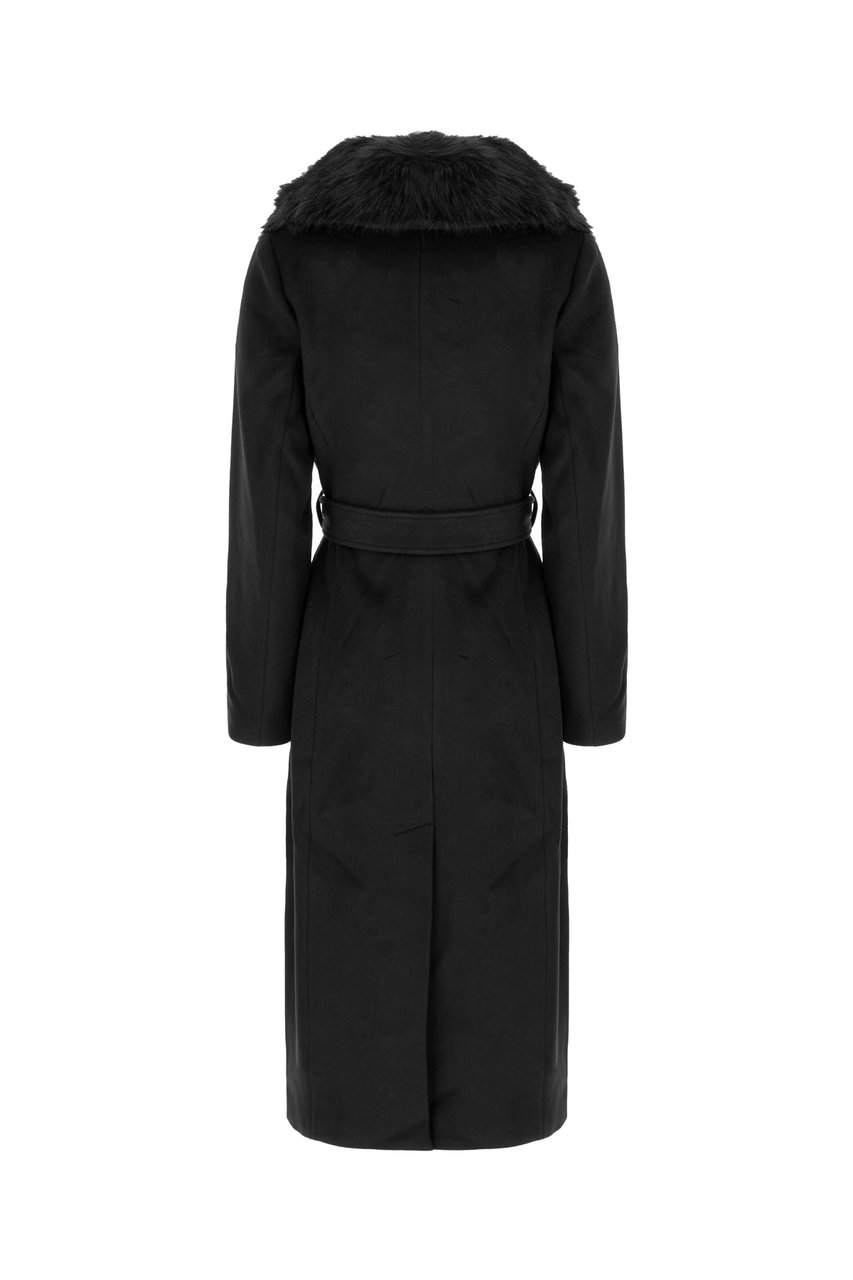 Michael Kors Michael Kors Black wool blend coat Zwart