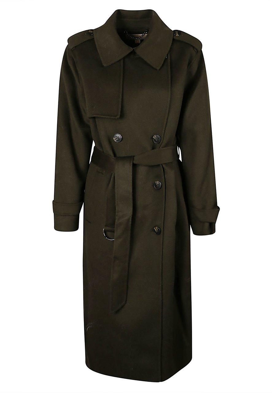 Michael Kors Utility Long Coat Green Groen
