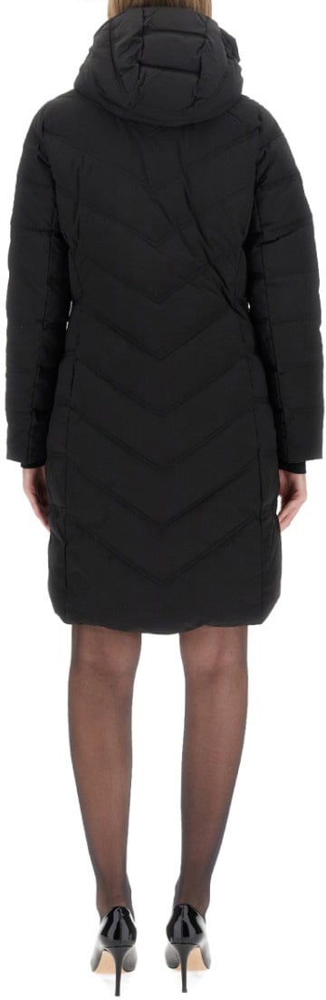 Michael Kors Quilted Black Hooded Parka Zwart