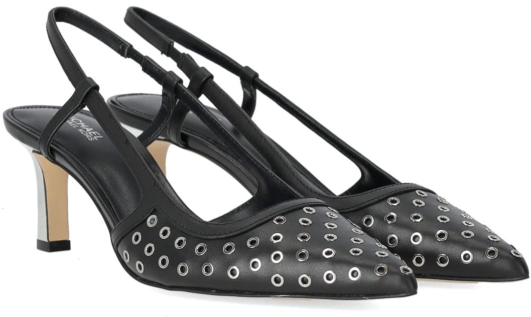 Michael Kors MICHAEL KORS ALORA SILVER SLINGBACK PUMP Zwart