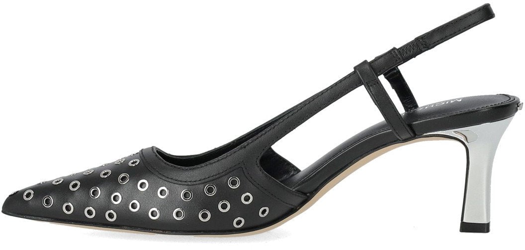 Michael Kors MICHAEL KORS ALORA SILVER SLINGBACK PUMP Zwart