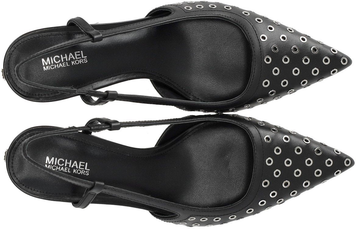 Michael Kors MICHAEL KORS ALORA SILVER SLINGBACK PUMP Zwart