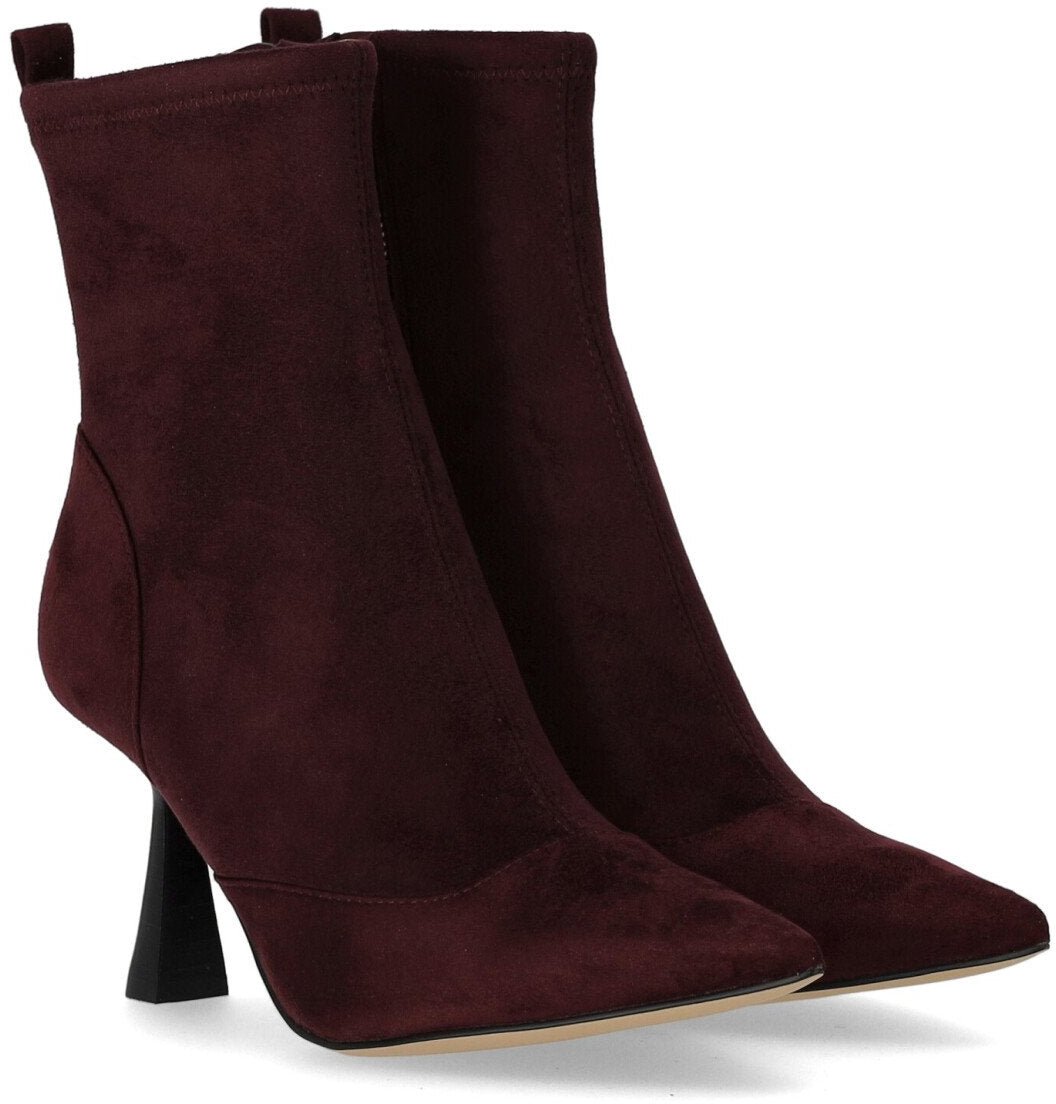 Michael Kors MICHAEL KORS CLARA BURGUNDY HEELED ANKLE BOOT Rood
