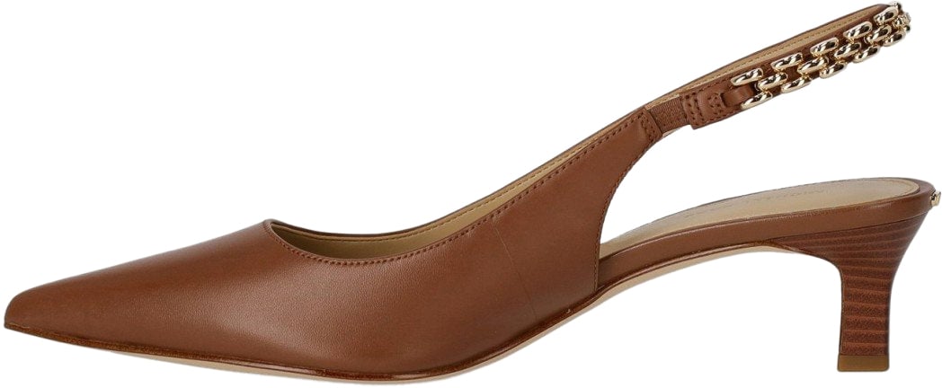 Michael Kors MICHAEL KORS MARCIA SLINGBACK LUGGAGE KITTEN PUMP Bruin