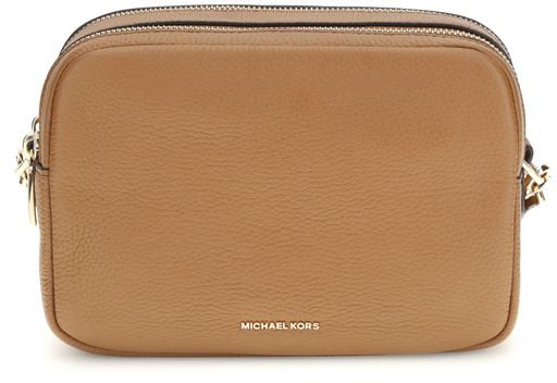 Michael Kors Michael Kors Brown Calf Leather Bos Taurus Shoulder Bag Bruin