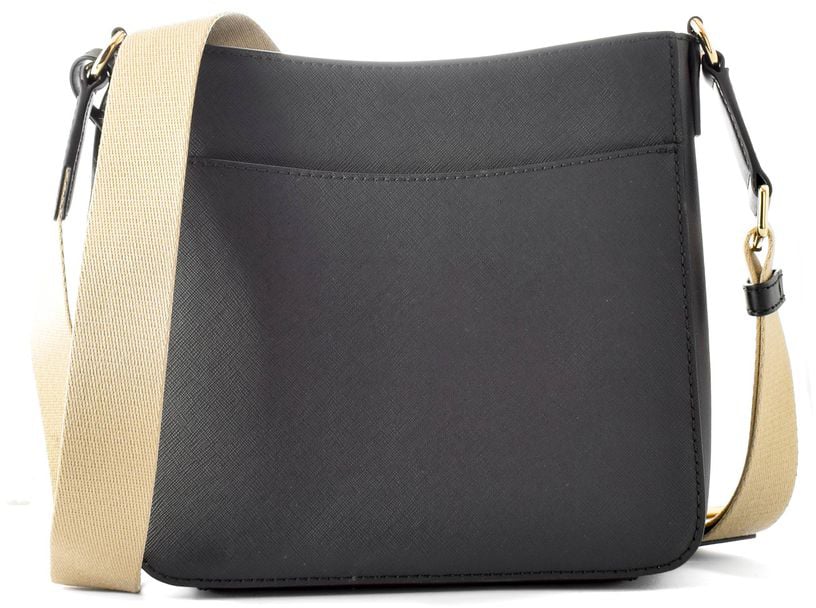 Michael Kors Black Canvas Crossbody Bag Zwart