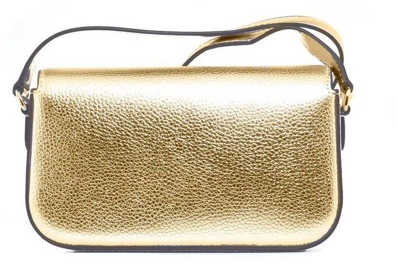 Michael Kors Gold Leather Crossbody Bag Goud
