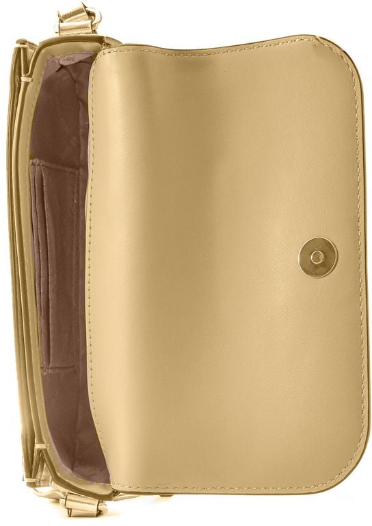 Michael Kors Gold Leather Crossbody Bag Goud