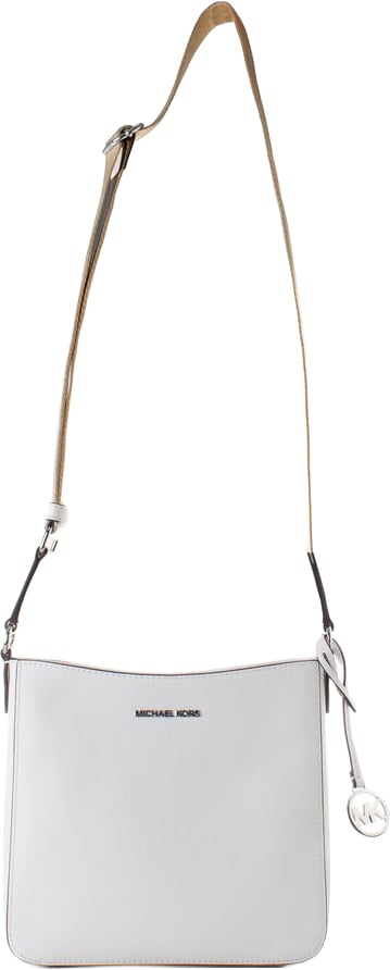 Michael Kors White Canvas Shoulder Bag Wit