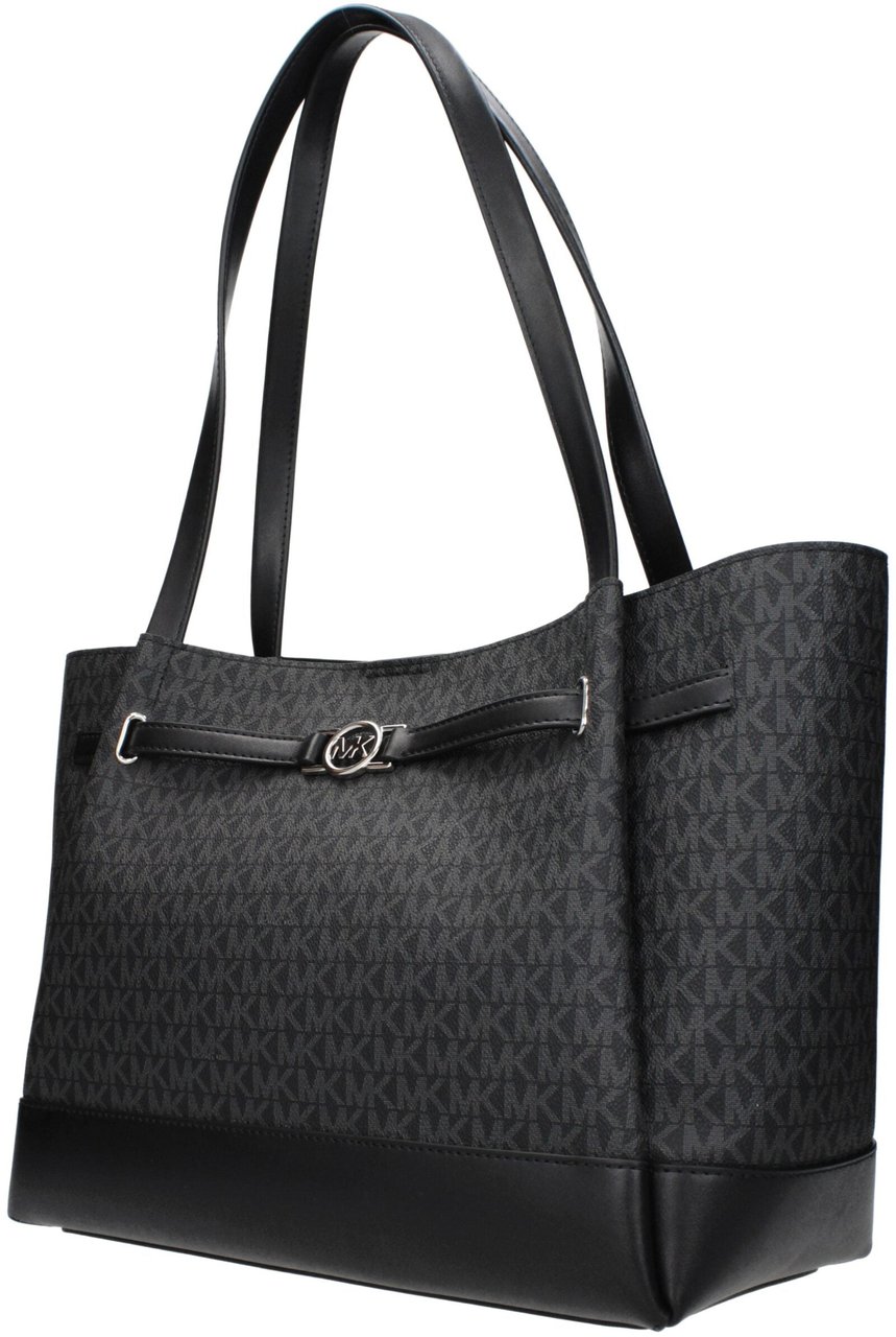 Michael Kors Michael Kors Black Fabric Shoulder Bag Zwart