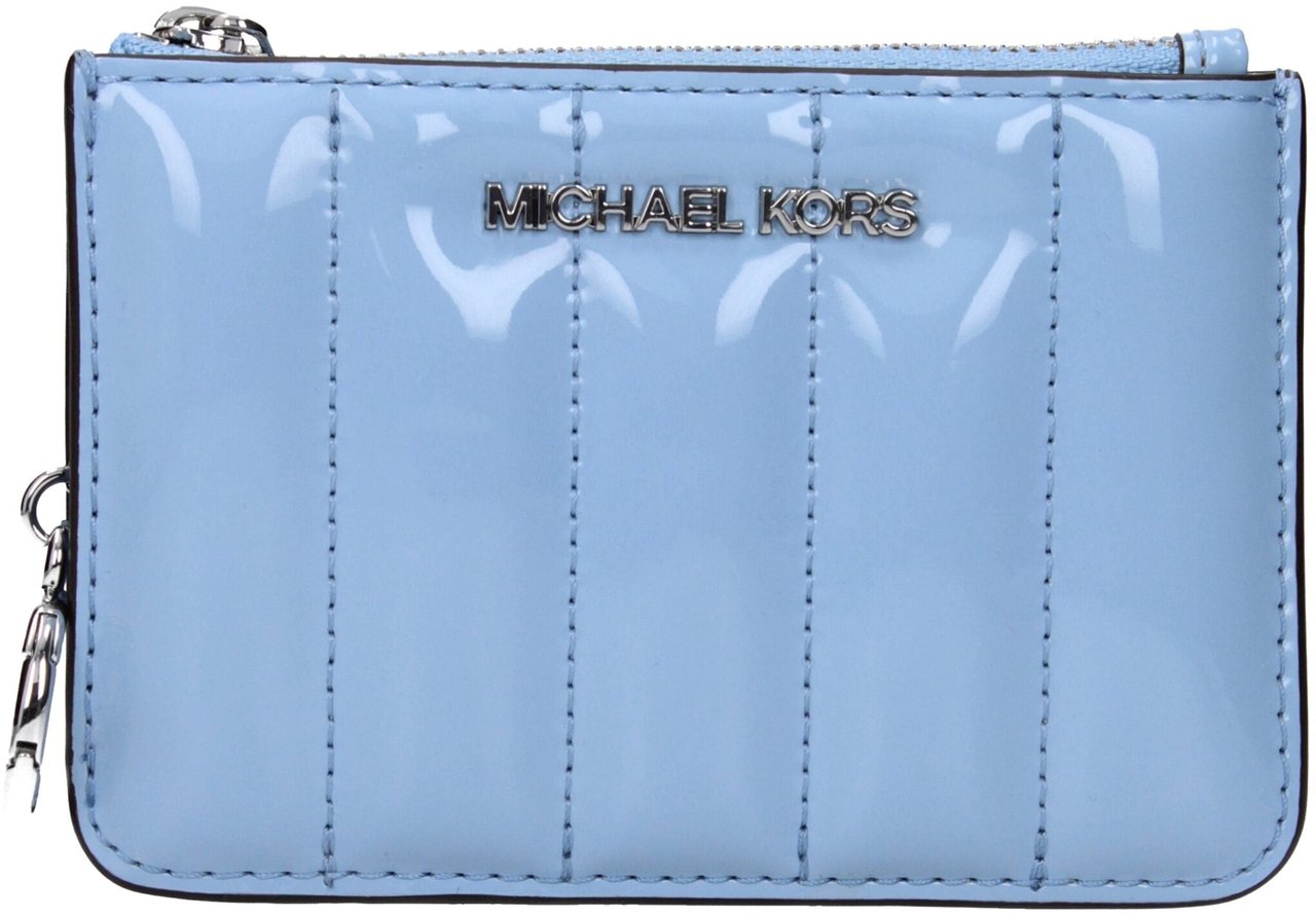 Michael Kors Michael Kors Light Blue Leather Wallet Blauw