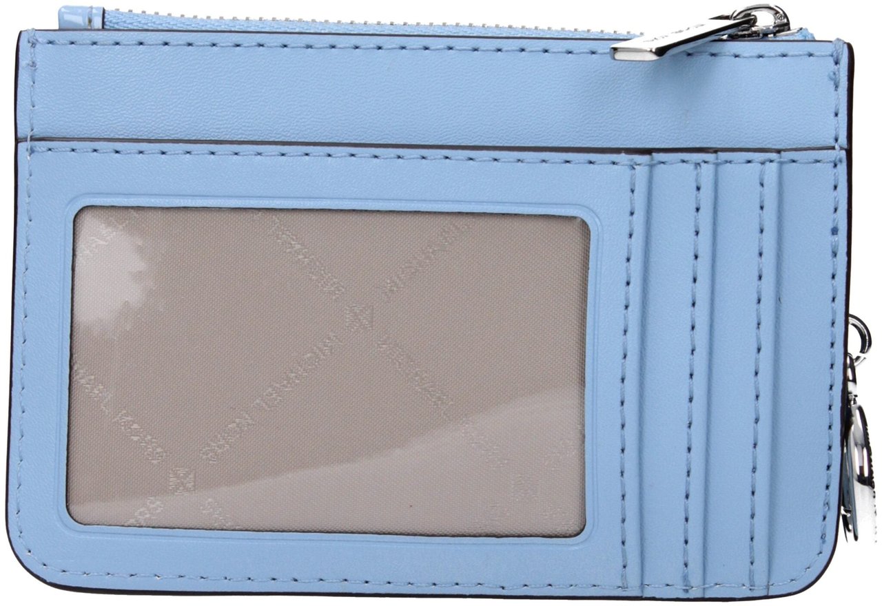 Michael Kors Michael Kors Light Blue Leather Wallet Blauw