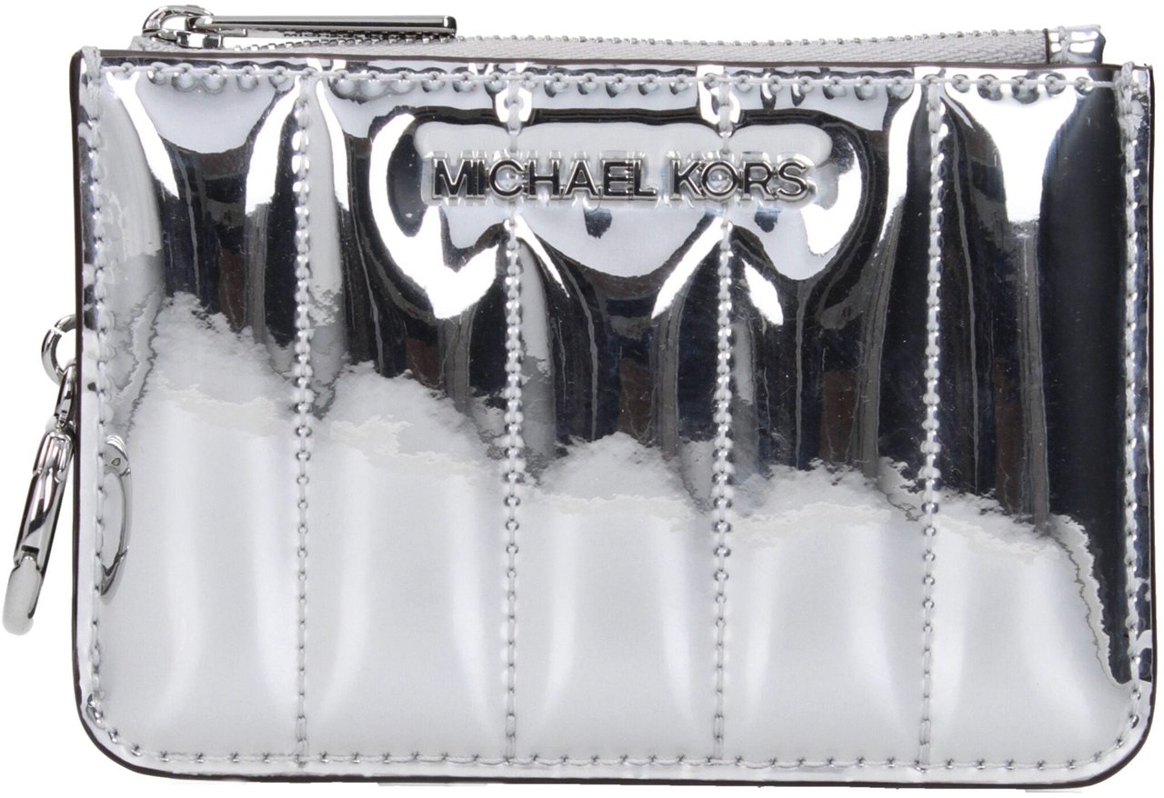 Michael Kors Michael Kors Gray Leather Wallet Grijs