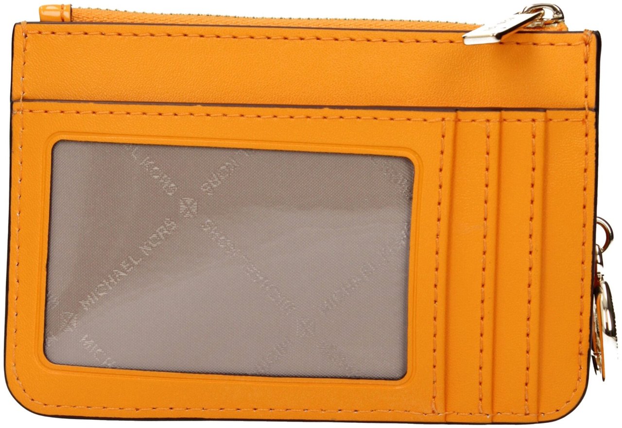 Michael Kors Orange Leather Wallet Oranje