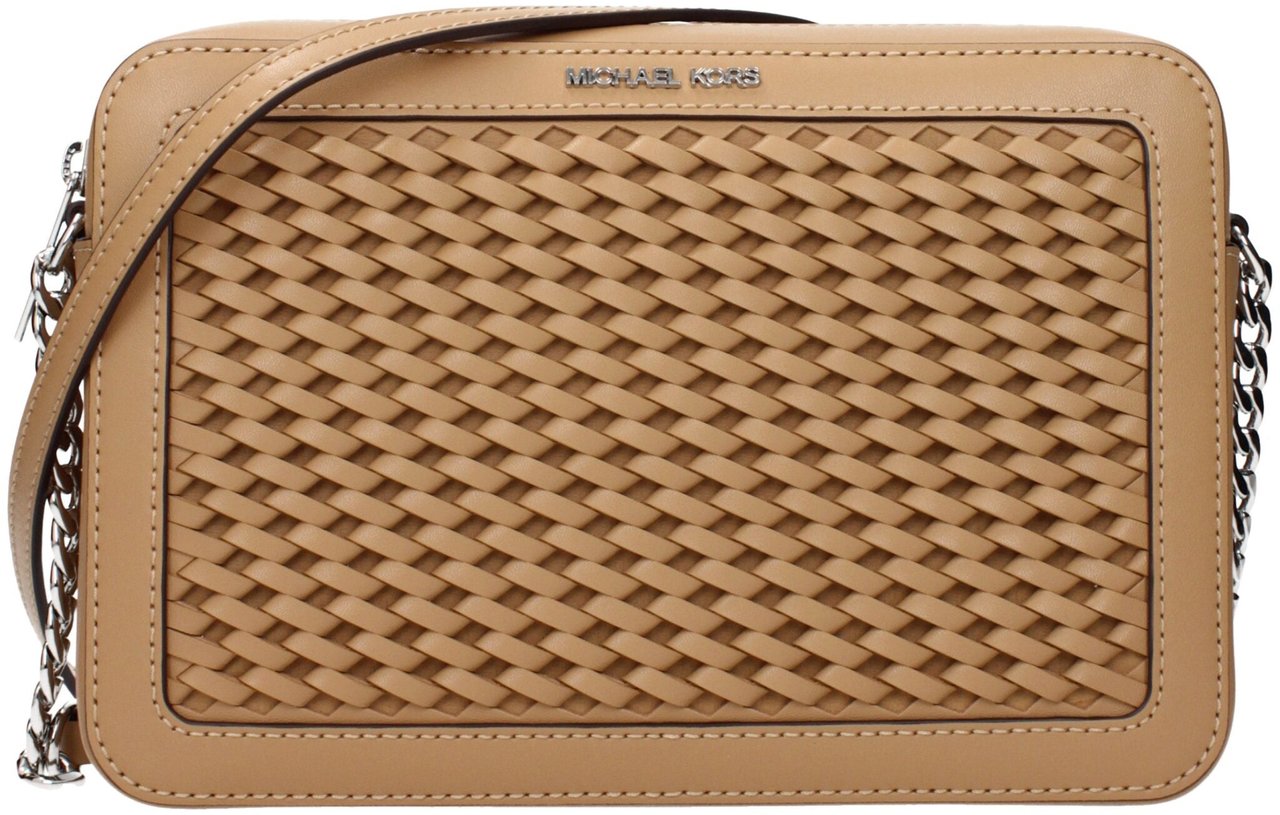 Michael Kors Brown Leather Crossbody Bag Bruin