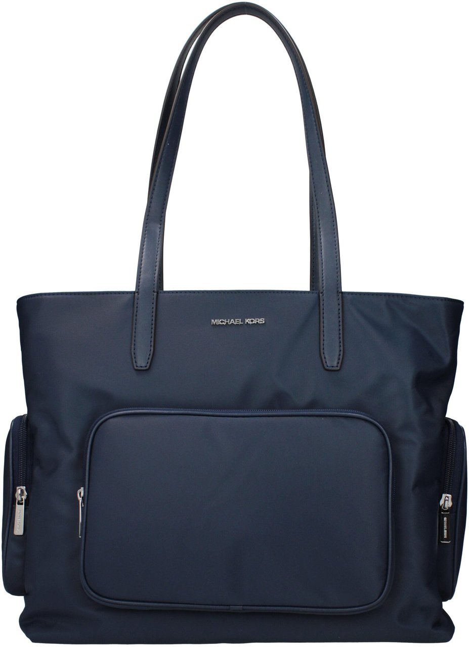 Michael Kors Michael Kors Blue Fabric Shoulder Bag Blauw
