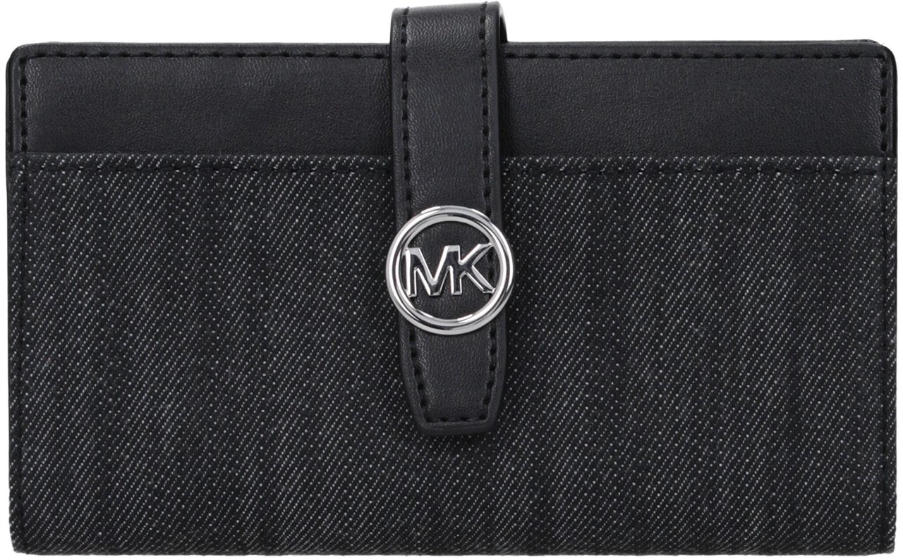 Michael Kors Michael Kors Black Fabric Wallet Zwart