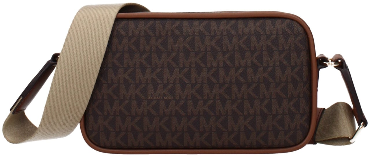 Michael Kors Brown Fabric Crossbody Bag Bruin