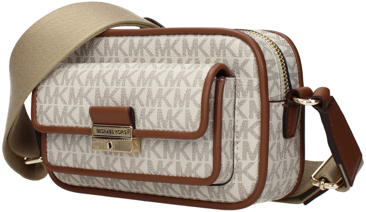Michael Kors Michael Kors Beige Fabric Crossbody Bag Beige