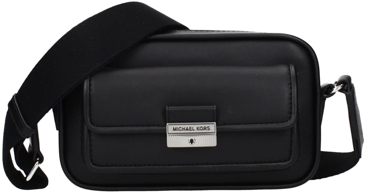 Michael Kors Michael Kors Black Leather Crossbody Bag Zwart