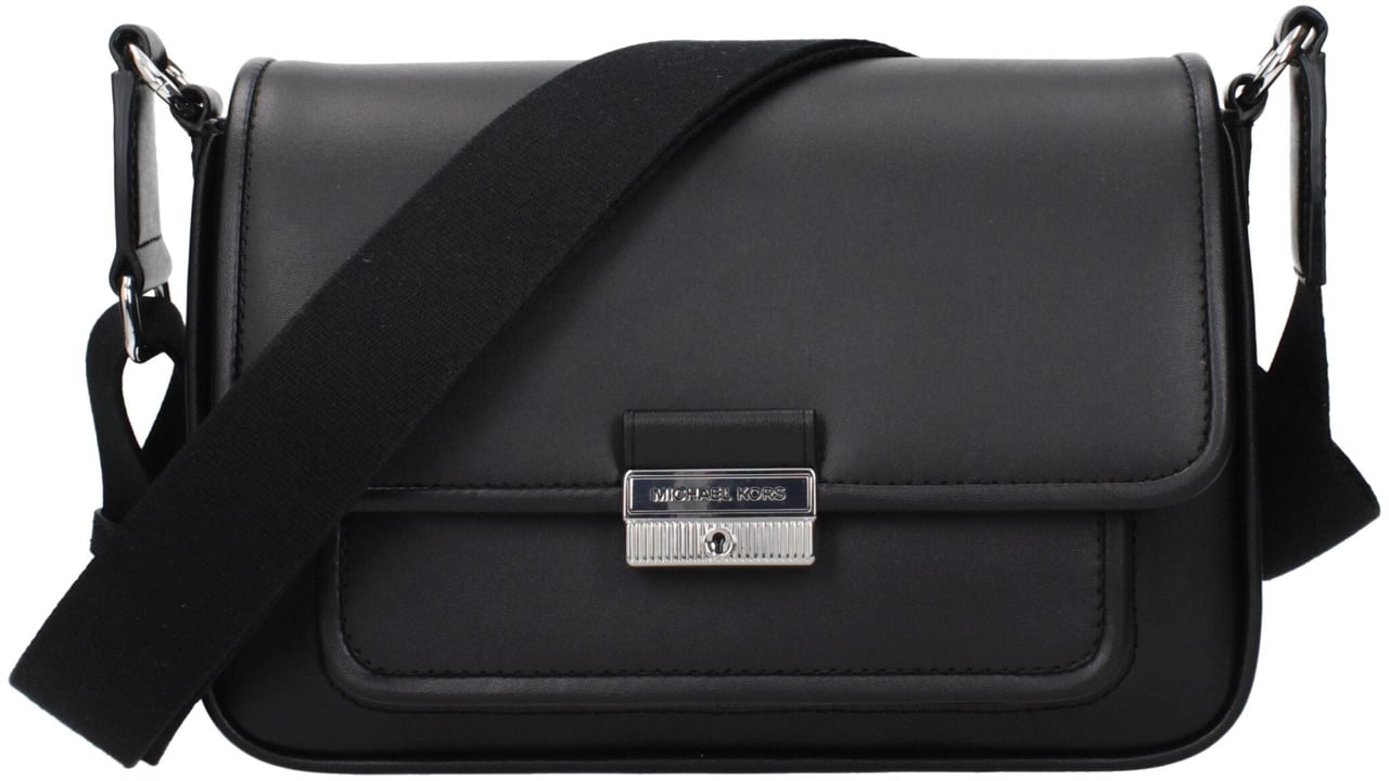 Michael Kors Michael Kors Black Leather Crossbody Bag Zwart