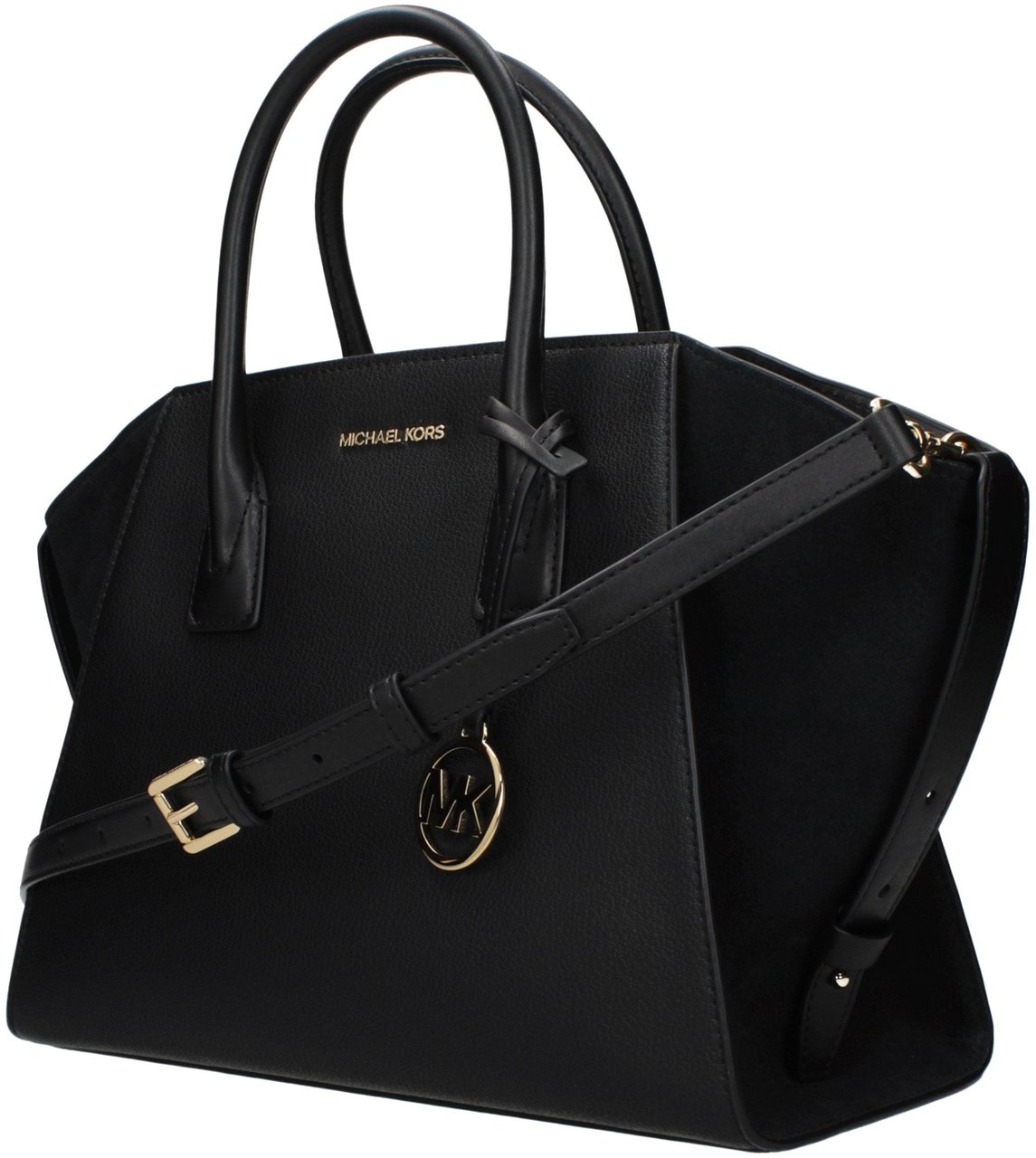 Michael Kors Black Leather Handbag Zwart