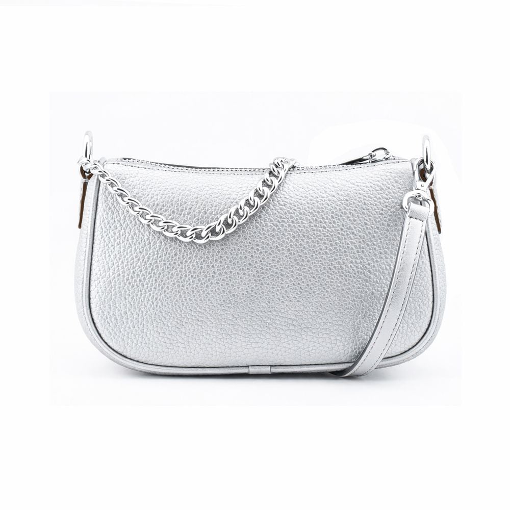 Michael Kors Gray Leather Shoulder Bag Grijs
