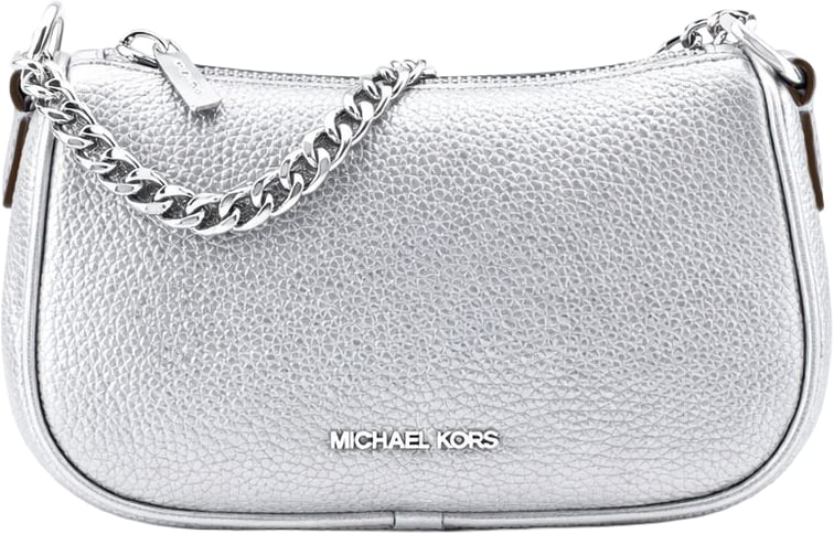 Michael Kors Gray Leather Shoulder Bag Grijs