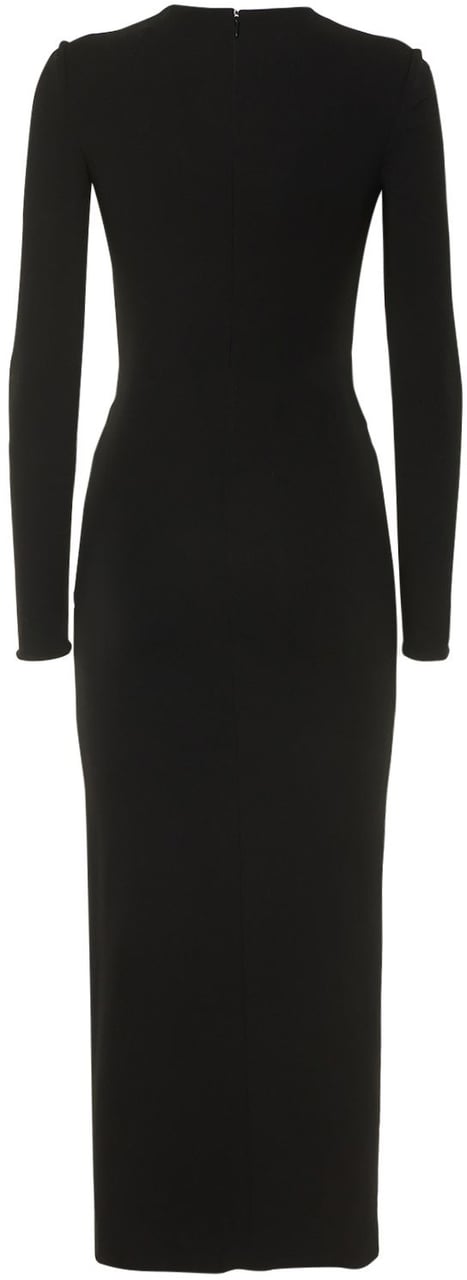 Michael Kors Elegant long black dress with long sleeves Zwart