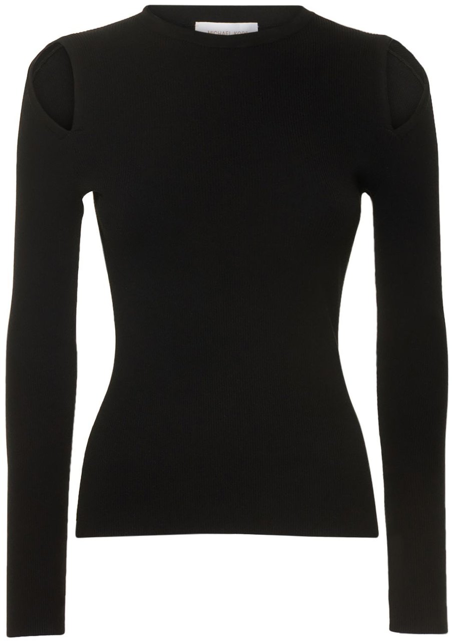 Michael Kors Black fitted sweater Zwart