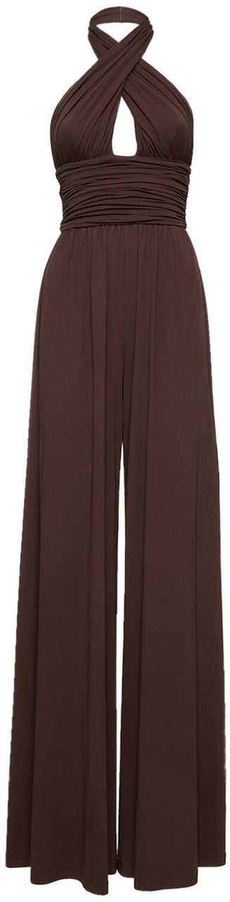 Michael Kors Elegant dark brown jumpsuit Bruin
