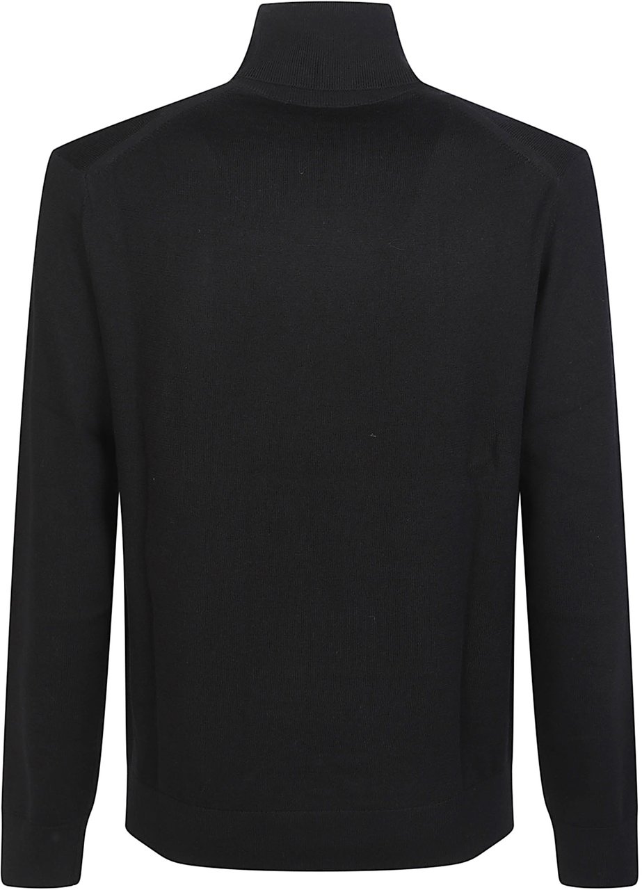 Michael Kors Embroidered Logo Turtle Neck Sweater Black Zwart