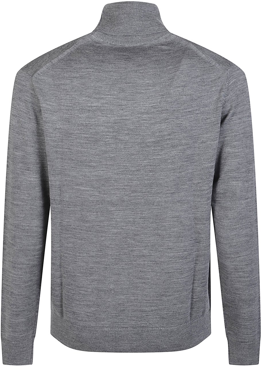 Michael Kors Embroidered Logo Turtle Neck Sweater Grey Grijs