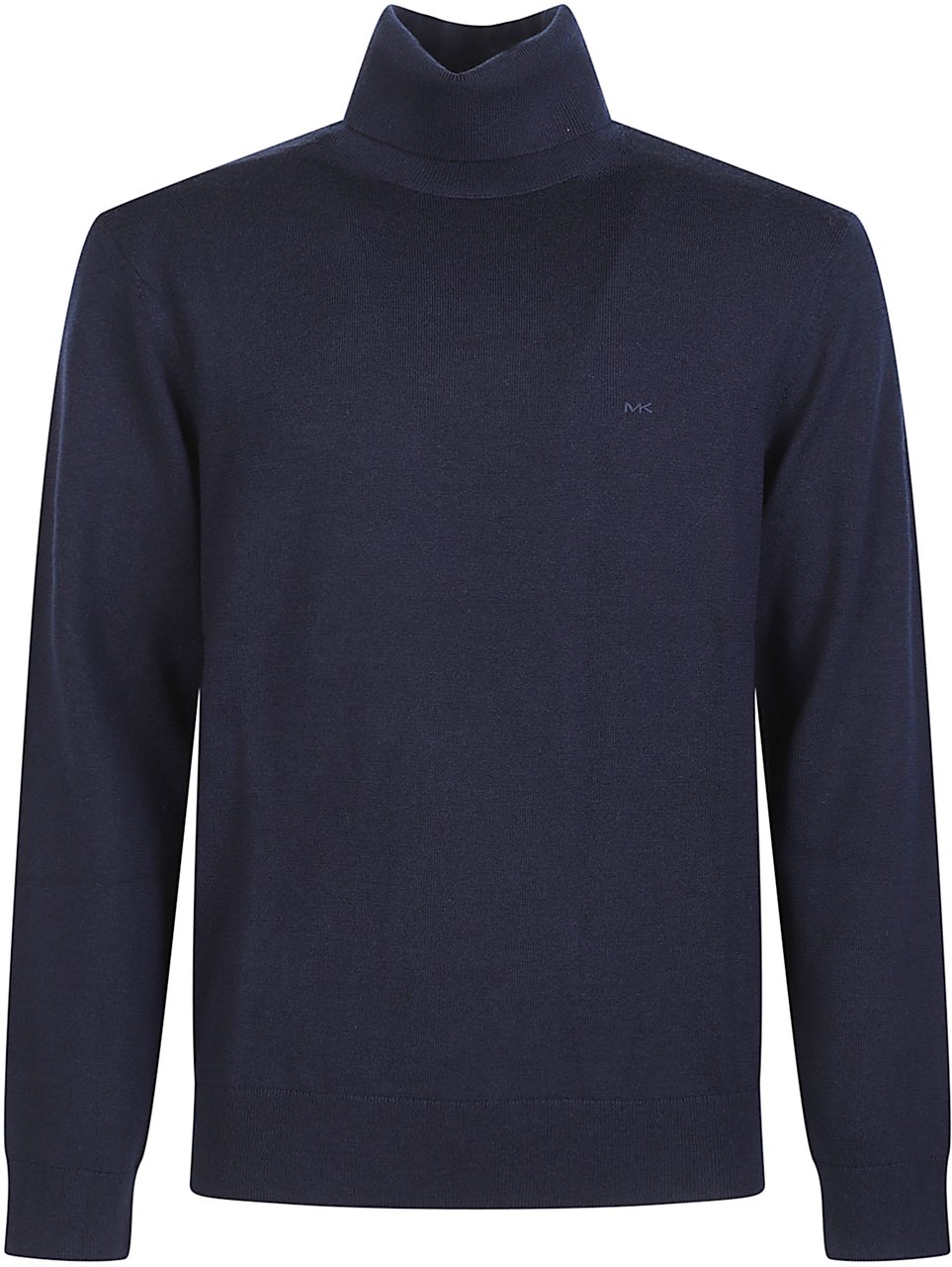 Michael Kors Embroidered Logo Turtle Neck Sweater Blue Blauw