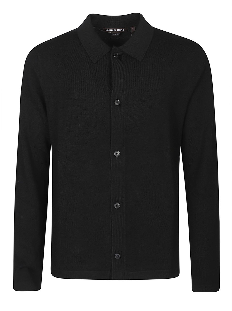 Michael Kors Button Front Shirt Jacket Black Zwart