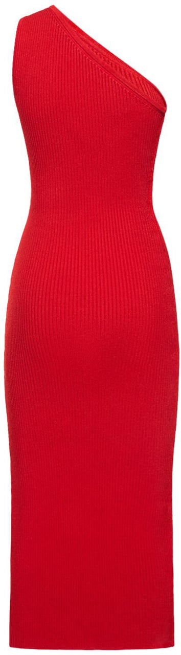 Michael Kors Long red dress with an elegant off-shoulder Rood