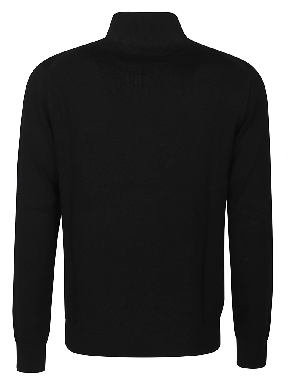 Michael Kors Embroidered Logo Half Zip Sweater Black Zwart