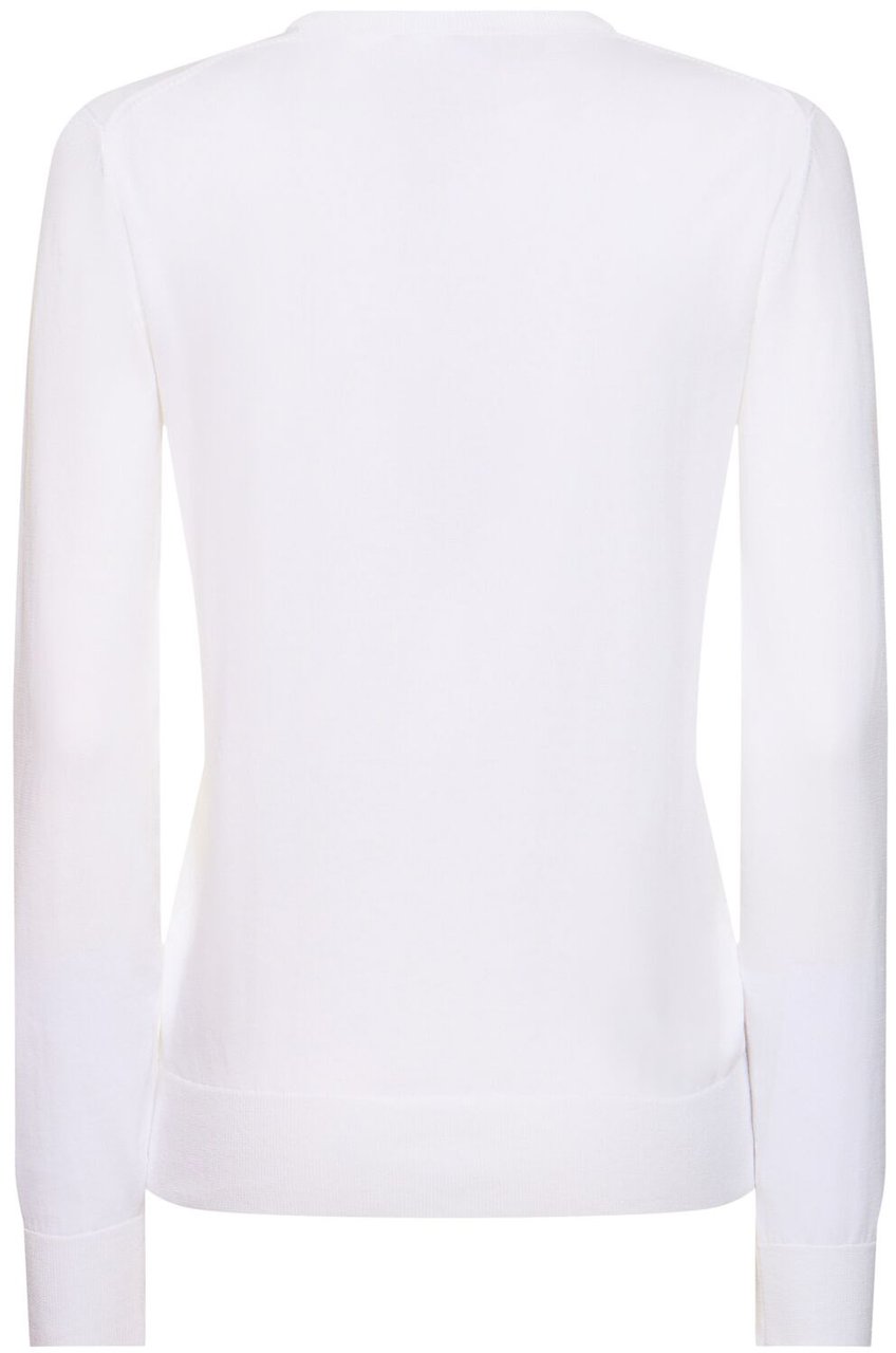 Michael Kors White long-sleeve shirt comfortable versatile Wit